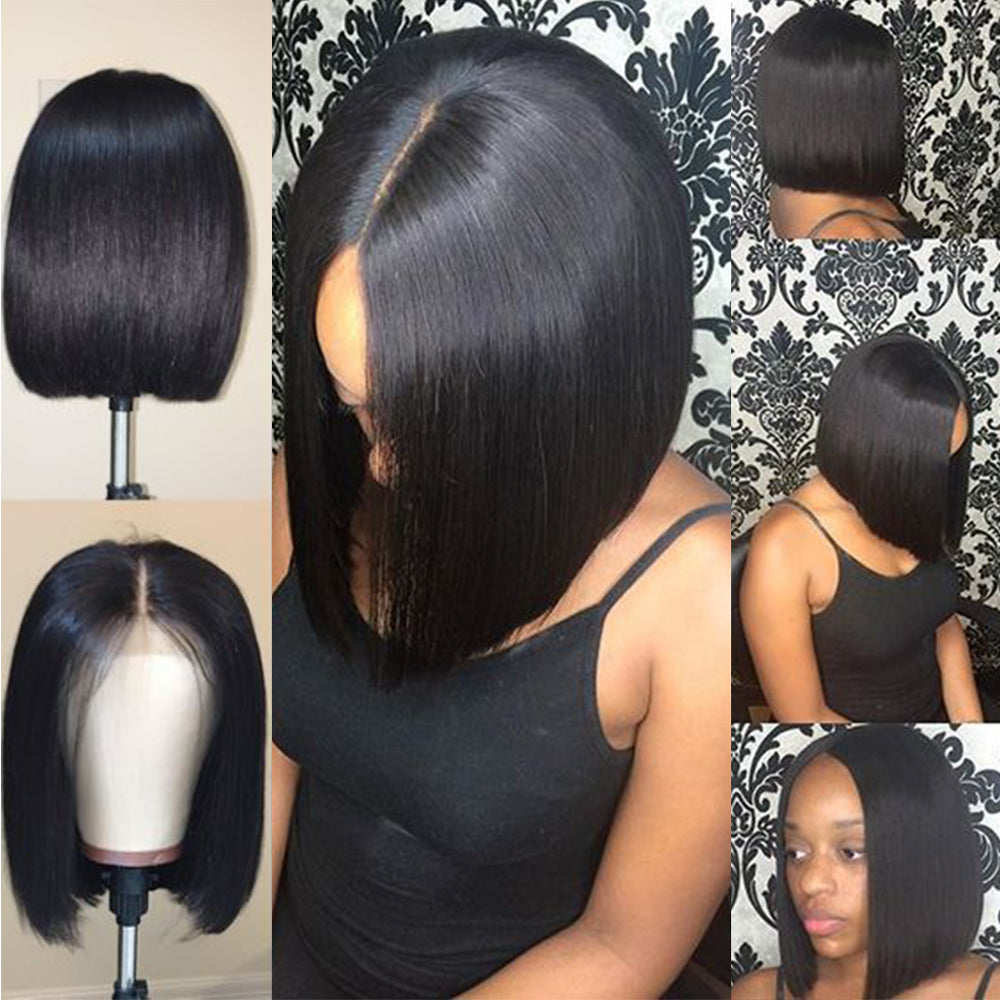 Lexi Wig Lace Front Straight Brazilian BOB Pre Plucked Lace Wig
