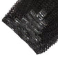 Kinky Curly Virgin Russian Human Hair Extensions  Clip-In Water Wave