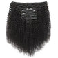 Kinky Curly Virgin Russian Human Hair Extensions  Clip-In Water Wave
