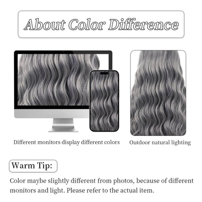 Gray Ombre Body Wavy Wig 13x4 Lace Frontal Synthetic Hair 26 Inches