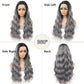 Gray Ombre Body Wavy Wig 13x4 Lace Frontal Synthetic Hair 26 Inches