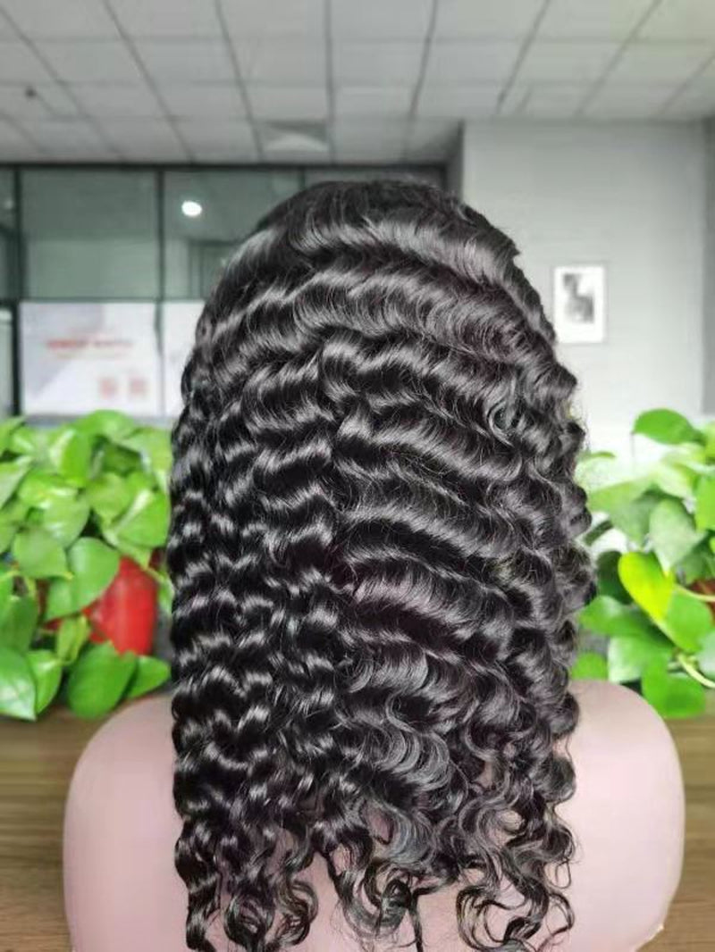 Wholesale Deep Wave Headband Human Hair Wigs for Black Women Brazilian Hair Wigs Glueless Headband Non Lace Wig