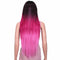 Synthetic  Long Straight  Pink Ombre  Side Part Wig