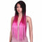 Synthetic  Long Straight  Pink Ombre  Side Part Wig